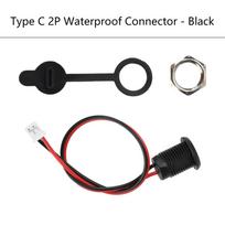 Black Type C Waterproof Connector Female Connector USB Connector Type-C Waterproof High-current Fast Charging Port
