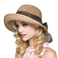 Straw Hat Wide Brim Anti Sun    Headwear Stylish Protective Sunshade Women Straw Hat for Beach One Size chaki