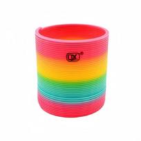 Circle Rainbow Fun Folding Toy Material Spring Coil Children'S Creative Magic Party Party Funny Tool Vibrant Multi-Colored Elastic Pen Holder OneSize
