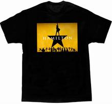 American Musical Hamilton Stage Silhouette Creative Gift T Shirt. New 100% Cotton Short Sleeve O-Neck T-shirt Casual Mens Womens S įvairiaspalvis
