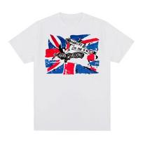Sex Pistols Anarchy In The UK Union Jack Vintažiniai Punk Marškinėliai 70-ųjų Britiško Roko Balti Unisex Laisvi Kasdieniniai Marškinėliai S įvairiaspalvis