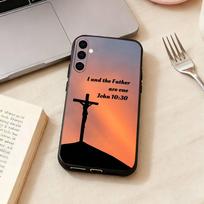 Verse of The C-Christian-N Bible Jesus Phone Case For Samsung Galaxy A73,A72,A71,A70,A53,A52,A51,Soft Silicone Black Cover Samsung a20s