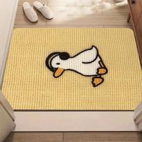 Cute Cartoon Duck Travel Pattern Carpet Mat Rug Soft Non Slip Floor Mat for Living Room Bedroom Home Decoration Door Mat 40cm x 60cm