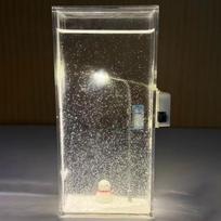 DIY Materials Snow Scene Night Light Christmas Decor Handmade Snowy Night Street Lamp with Snowman Doll Desktop Decor