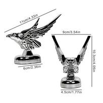 Car Front Hood Eagle Ornament Auto Front Cover Chrome 3D Eagle Emblem Badge Sculpture Modification Accessories Exterior Decor sidabras