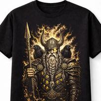 Viking Warrior Norse God Raven Rune Valhalla Graphic Unisex TShirt S