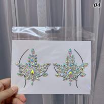 Krūtinės deimanto tatuiruotės lipdukas Veido papuošalai 3D Kūno makiažas Pasidaryk pats Grožis as the picture