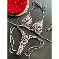 Sexy Leopard Thong Women Swimsuit Push Up Bikini Set 2-piece Swimwear 2026 Female Beachwear Bathing Suits Biquinis S