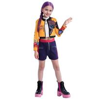 Mergaičių K Pop dainininkės Rumi Helovino persirengimo kostiumas Vaikų scenos pasirodymo apranga Vaikų mokyklos karnavalo vakarėlio vaidmenų žaidimo kostiumas 100cm