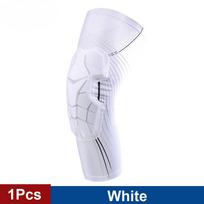 1 Piece Guard Cover Adult Bicycle Knee Pads and Shin Pads Anti-slip Protection Suitable M white
