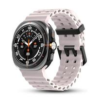 Original Strap for Samsung Galaxy watch Ultra 47mm Accessories Marine Silicone Sport Bracelet Correa Galaxy watch 7 Ultra Band galaxy watch 7 ultra rožinė