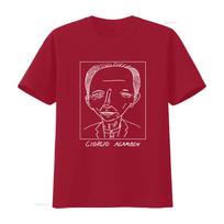 Badly Drawn Authors Giorgio Agamben T Shirt with Free Worldwide Delivery vintage Washed Top For Everyday Wear Stylish homme S