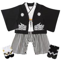 Baby Hakama Hakama Hakama Hakama Japanese with Baby Shower First Meal Shrine First Festival Jet [Comfort U] Clothes, Boys' Romper, Coverall, Set, juoda