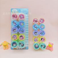 Perfect 10Pcs Stamps for Kids Kpop Demon Hunters Rumi Zoey Mira Derpy Self-Ink Stamps with 10 Designs for Birthday Party Favor gray