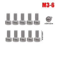 100/10x Stainless Steel Hex Socket Screws Threaded Hexagon Head Cap Screws Bolts Furniture Boat Marine Hardware Fasteners Tool 10PCS
