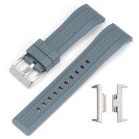 Silicone Strap for Tissot PRX Series T137.407/T137.410 Super Player 40MM Steel Quick Release Adapter Watch Band Accessories 12mm 12mm pilka