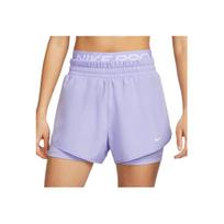 Nike moteriški Pro Dri-FIT 2-in-1 treniruočių šortai Lelijų žydėjimas HJ1205-533 M white