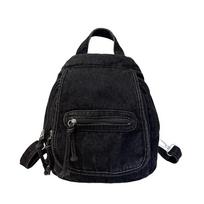 Denim Backpack Women's Large Capacity Retro Shoulder Crossbody Bag Multifunctional Chest Bag juoda
