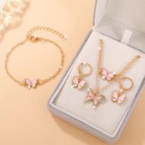 Love Planet Earrings And Necklace Set Women's Personality Jewelry Set One Size