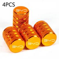 For BYD ATTO 3 Atto 2 Black Car Wheel Tire Air Valve Caps Stem Cover Aluminum Accessories All New With Brand 4 Pieces oranžinė