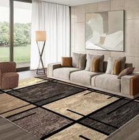 Modern Minimalist Carpet Golden Geometric Line Living Rooms Bedrooms Offices Dining Rooms, Gaming Rooms Balconies and Carpets 40x60cm