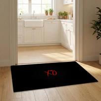 The Weeknd Xo   The W-Weeknd Xo-O LOGO Floor Mat Flannel Door Mat Non-Slip Bedroom Living Room Home Decor 40x60cm beige