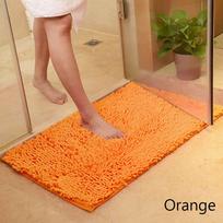 Super Absorbent Bathtub Floor Living Room Toilet Kitchen Bathroom Carpet Chenille Doormat Bath Mat oranžinė