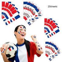 20Sheets 2026 World Cup France Temporary Tattoos For Fans' Makeup