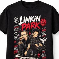 Linkin Park Chester Bennington Mike Shinoda Rock Band Graphic Unisex TShirt S black