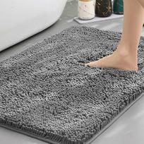 Vonios kambario grindų kilimėlis Tualeto praustuvė Šenilas Neslystantis kilimėlis Vonios kambario įėjimas Sugeriantis grindų kilimėlis dark gray,40*60cm pvc mesh bottom tamsiai pilka spalva