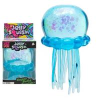 Transparent Glitter Jellyfish Squishy Toy Super Soft TPR Squeeze Stress Ball Sensory Fidget Toy for Anxiety Relief