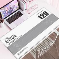 1200x600mm Didelis kompiuterio pelės kilimėlis Neslystantis žaidimų stalo kilimėlis Retro VHS stiliaus pelės kilimėlis Klaviatūros priedai HD spaudos kilimas Užrakintas kraštas 600x300x2mm