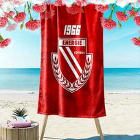 Energie Cottbus Print Beach Towel, Large Soft Quick Dry Towel for Beach Camping Swimming 70cmx140cm(27x55inch)