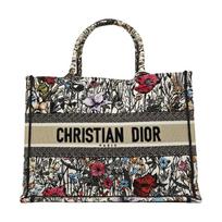 [Pre-Owned] Book Tote Full Print Embroidered Canvas Shoulder Tote Shopping Bag - Very Good #1AFG9MB ONE SIZE