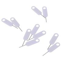 10Pcs Sim Card Tray Removal Pin Eject Opener Tool For Smartphones Tablets white