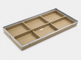 Batų valymo vonelė Aco Vario 00400, polimerbetonis, cinkuotasis plienas, 100 cm x 50 cm
