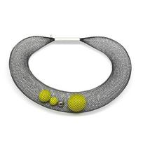 Elena Valenti - Ciambella Grande Choker - Mesh and anise green polymer žalia