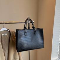 Spring New Trend Simple Portable Tote Bag Stylish Solid Color Large Capacity Casual Commuter Shoulder Bag juoda