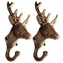Set of 2 Sturdy Cast Iron Antler Hooks for Coats Towels Decorative Entryway Hangers Home Accessory Daily Casual Use 1
