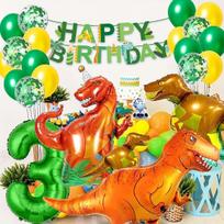 Aluminum Film Dinosaur-themed Balloon Set for Children's Jungle Birthday Party Decoration and Arrangement Dinosaur set