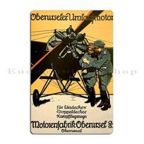 Ww1 German Rotary Engine Manufacturer Poster Metal Signs Bar Mural Create Cinema Wall Decor Tin Sign Poster 20x30cm（7.8x11.8inch）
