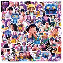 60 vnt. Filmo KPop Demonų Medžiotojų Lipdukai Derpy Tigras Vandeniui Atsparūs Grafiti Pasidaryk Pats Telefono Dėklas Nešiojamas Kompiuteris Šaunūs Scrapbooking Lipdukai įvairiaspalvis