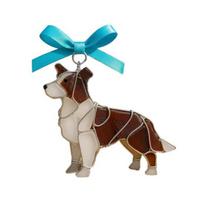 Colorful Dog Acrylic Suncatcher Stained Glass Corgi/Bulldog/Chihuahua Ornament Window Christmas Tree Hanging A