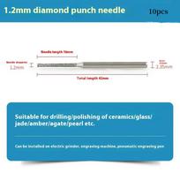 10Pcs 0.8/1/1.2/1.5/1.8/2/2.5mm Diamond Coated Drill Bits With 2.35mm Shank Glass Jade Amber Jewelry Glass Diamond Drill Bit