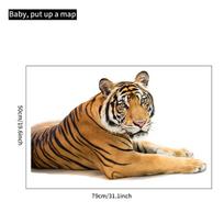 Realistic Big Tiger Wall Sticker for Kids Room Bedroom Home Wall Decoration Removable Decorative Art 40x90cm įvairiaspalvis