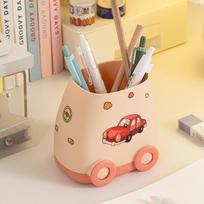 Kūrybingas automobilio rašiklio laikiklis: Mielas stalo organizatorius vaikams ir studentams gray