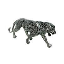 Modern Leopard Statue - Geometric Resin Cheetah Sculpture, Realistic Animal Decor For Home, Living Room, Bar, Cafe, Office juoda