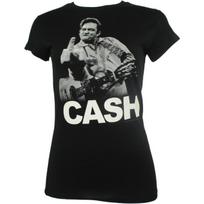 Johnny Cash The Bird Junior's Fit T-Shirt Black S įvairiaspalvis