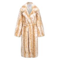 Autumn and winter new leopard print artificial fur coat plus long knee imitation fox fur coat men and women trend S