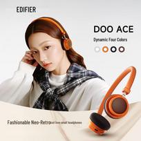 Edifier Doo Ace Retro Bluetooth Headphones saulėlydžio oranžinė spalva